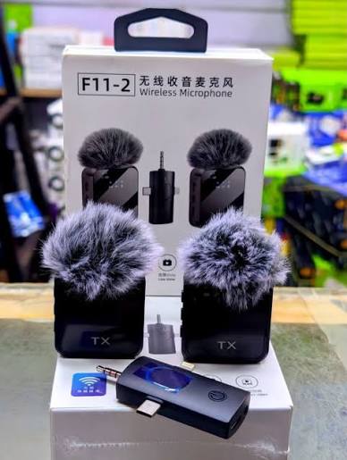 F11 Double MIC ANC + ECHO Mode with Wind Muff Cover. (TypeC + iPhone + Android)