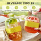 2-in-1 Zero Touch Ice Cube Bottle with Press Release Tray & Lid
