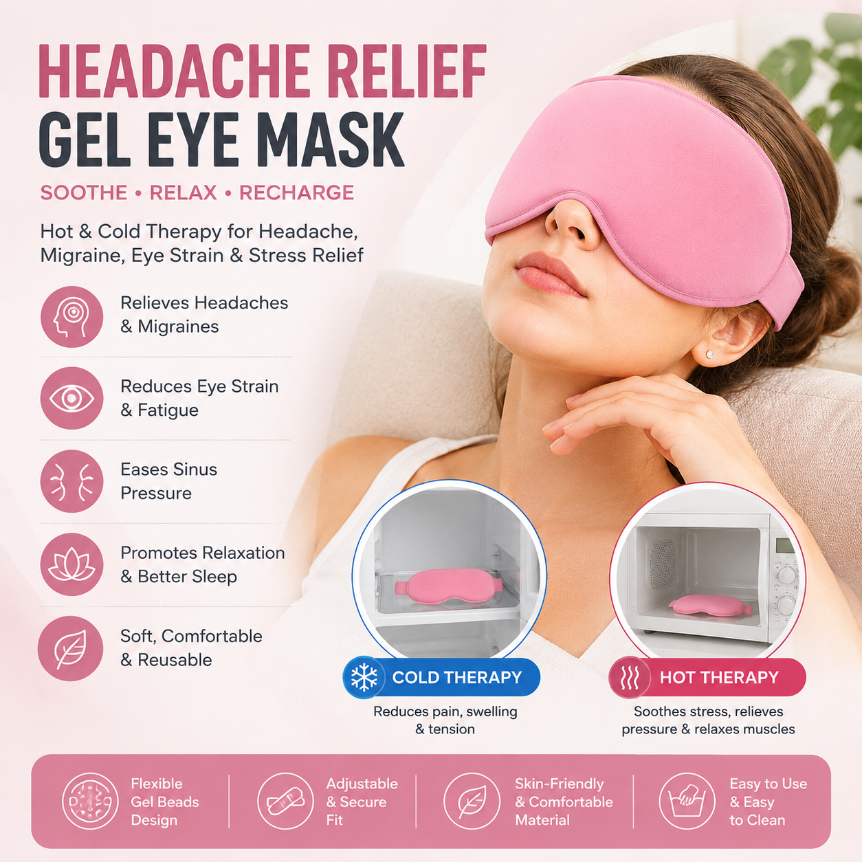 Migraine Relief Ice Cap | Instant Headache Cooling Therapy
