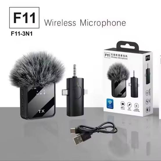 F11 Double MIC ANC + ECHO Mode with Wind Muff Cover. (TypeC + iPhone + Android)